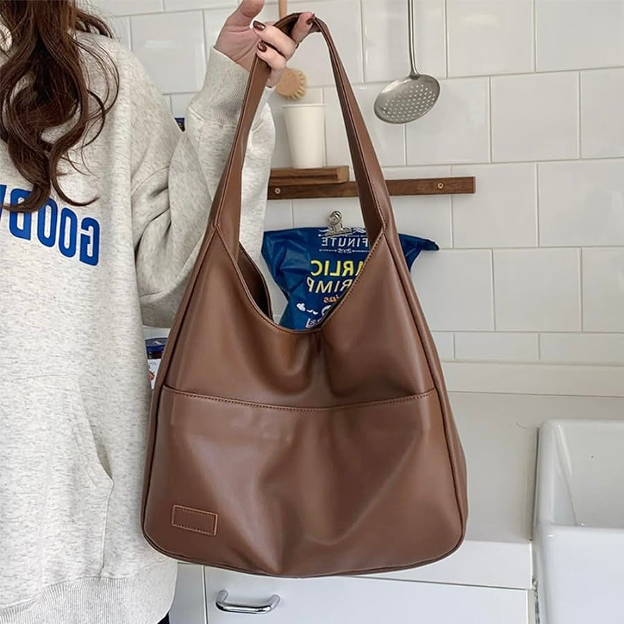 Borsa a tracolla elegante e spaziosa in pelle premium da donna - Resistente