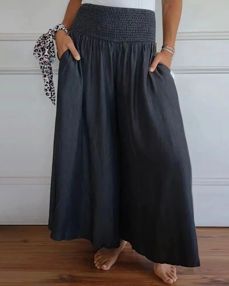 Culottes leggeri da donna, pantaloni larghi ed eleganti - Comodi