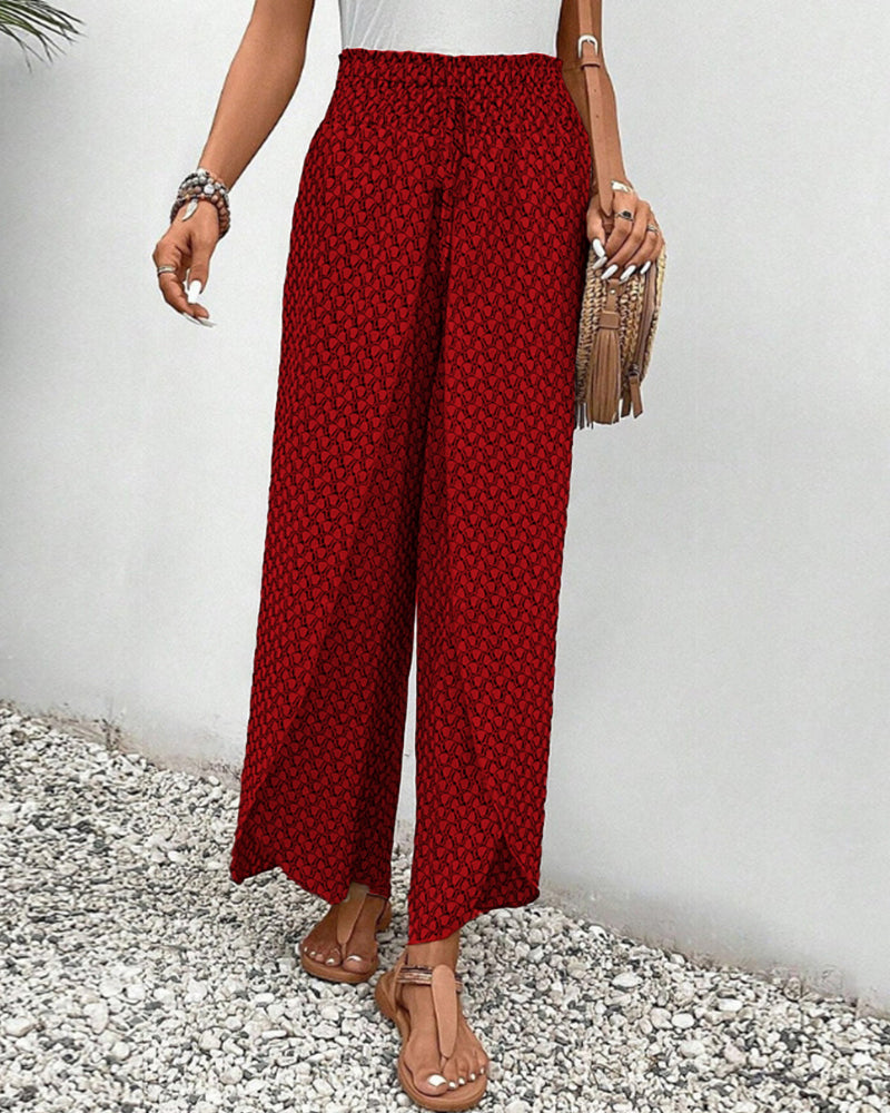 Pantaloni con stampa geometrica da donna