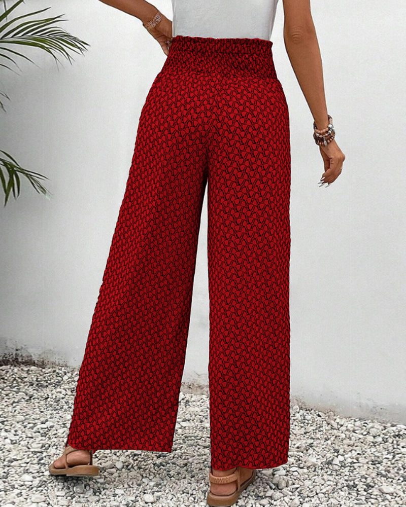 Pantaloni con stampa geometrica da donna