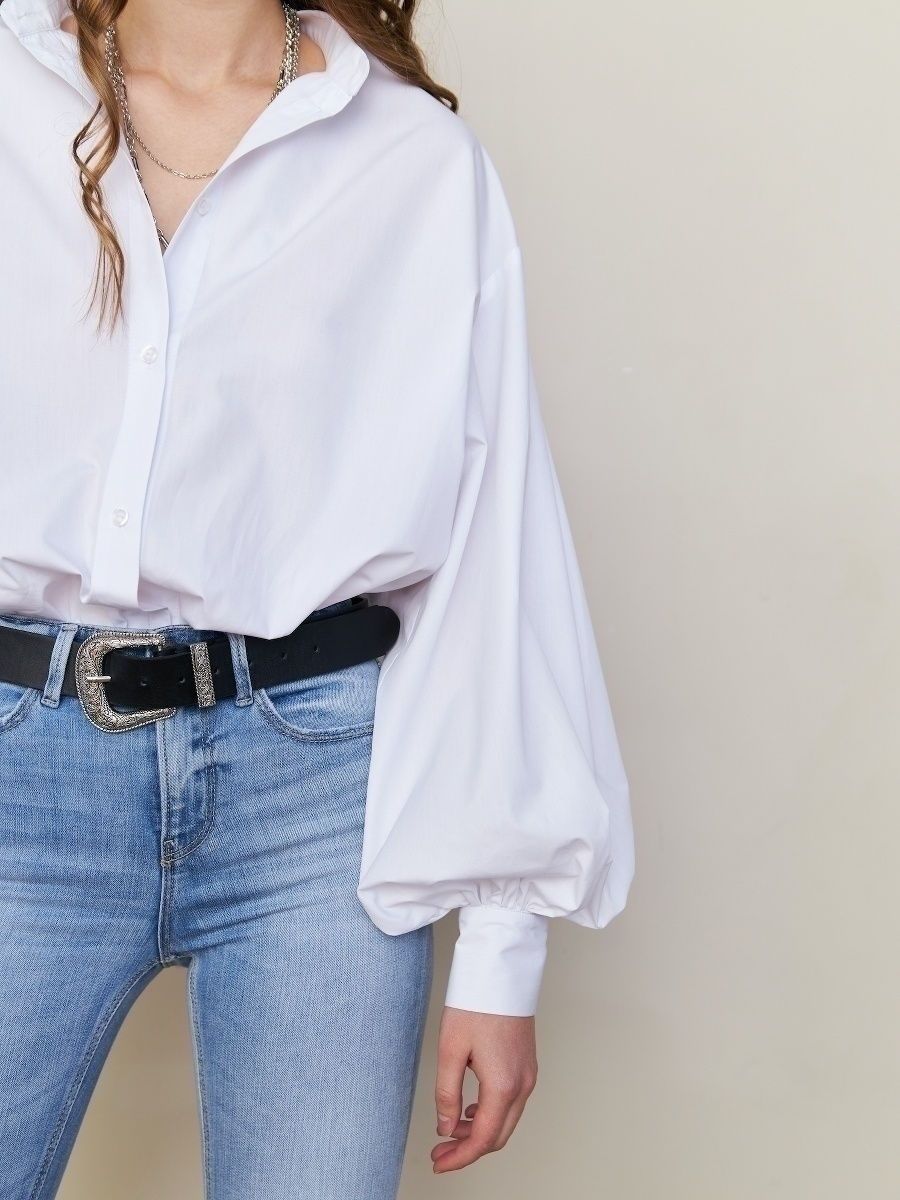 Camicia a maniche lunghe Premium Puffed Cherry da donna