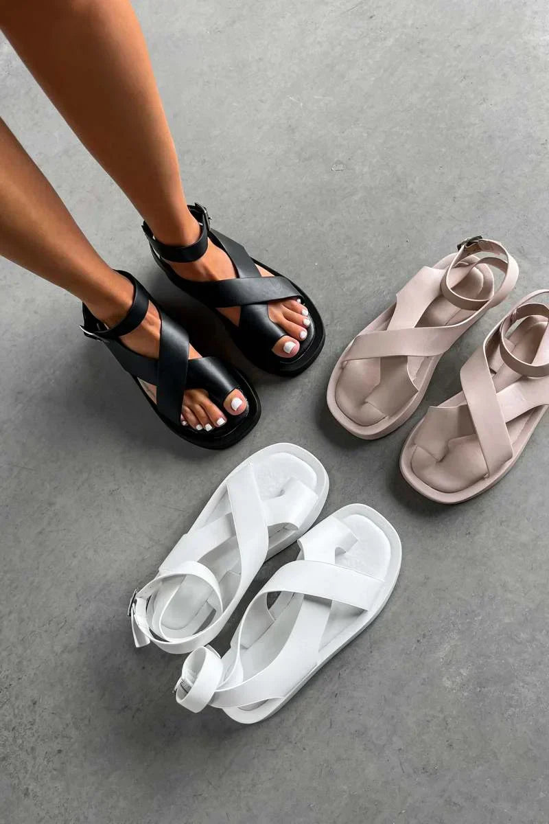 Sandali gladiatore da donna eleganti con suola spessa di alta qualità - Scarpe estive comode e resistenti