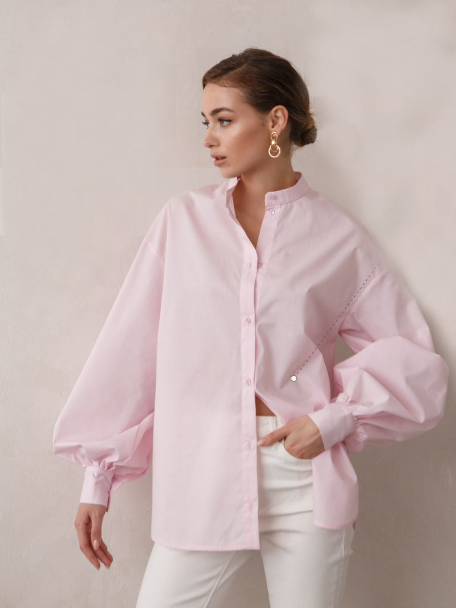 Camicia a maniche lunghe Premium Puffed Cherry da donna