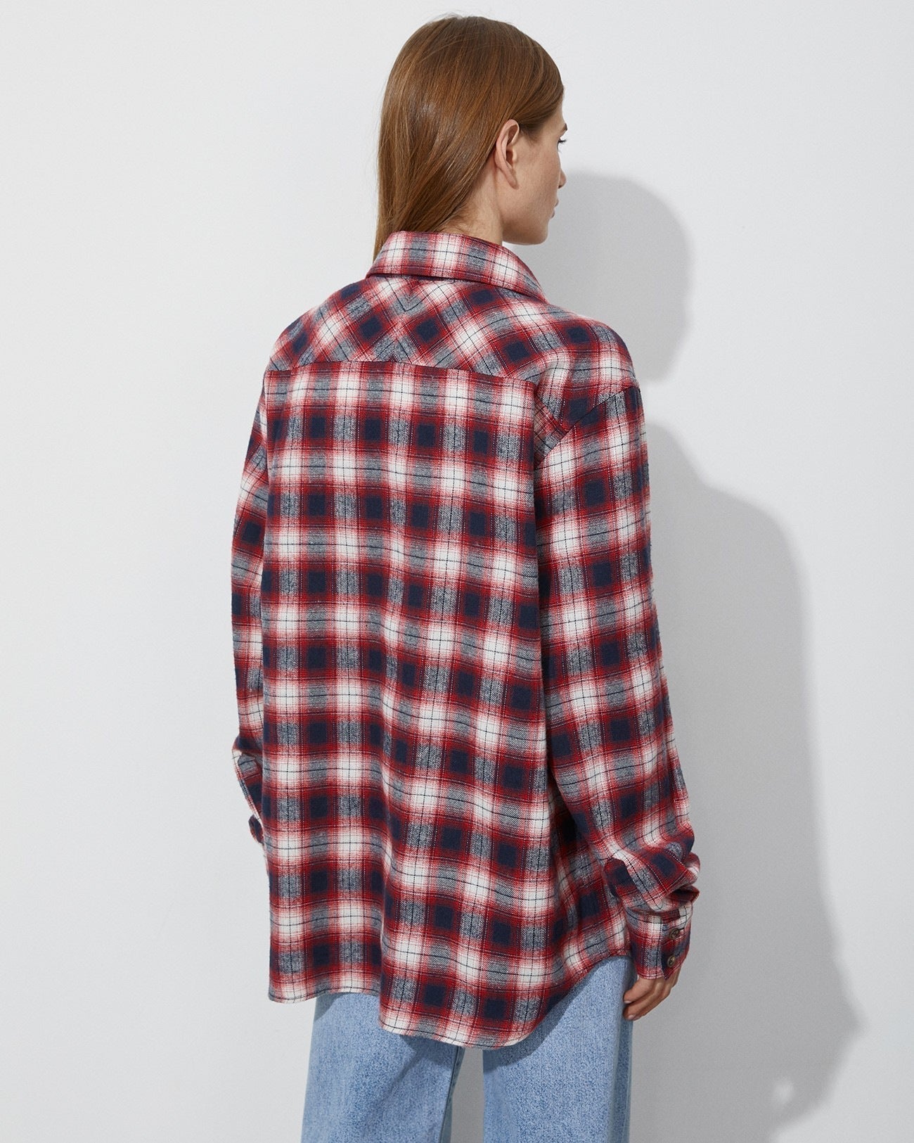 Camicia a quadri morbida Premium da donna
