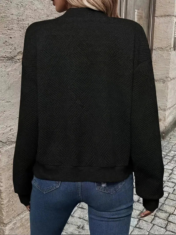 Elegante bomber da donna - Comoda giacca leggera con cerniera