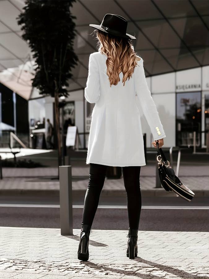 Cappotto doppiopetto sartoriale da donna – Elegante capospalla invernale