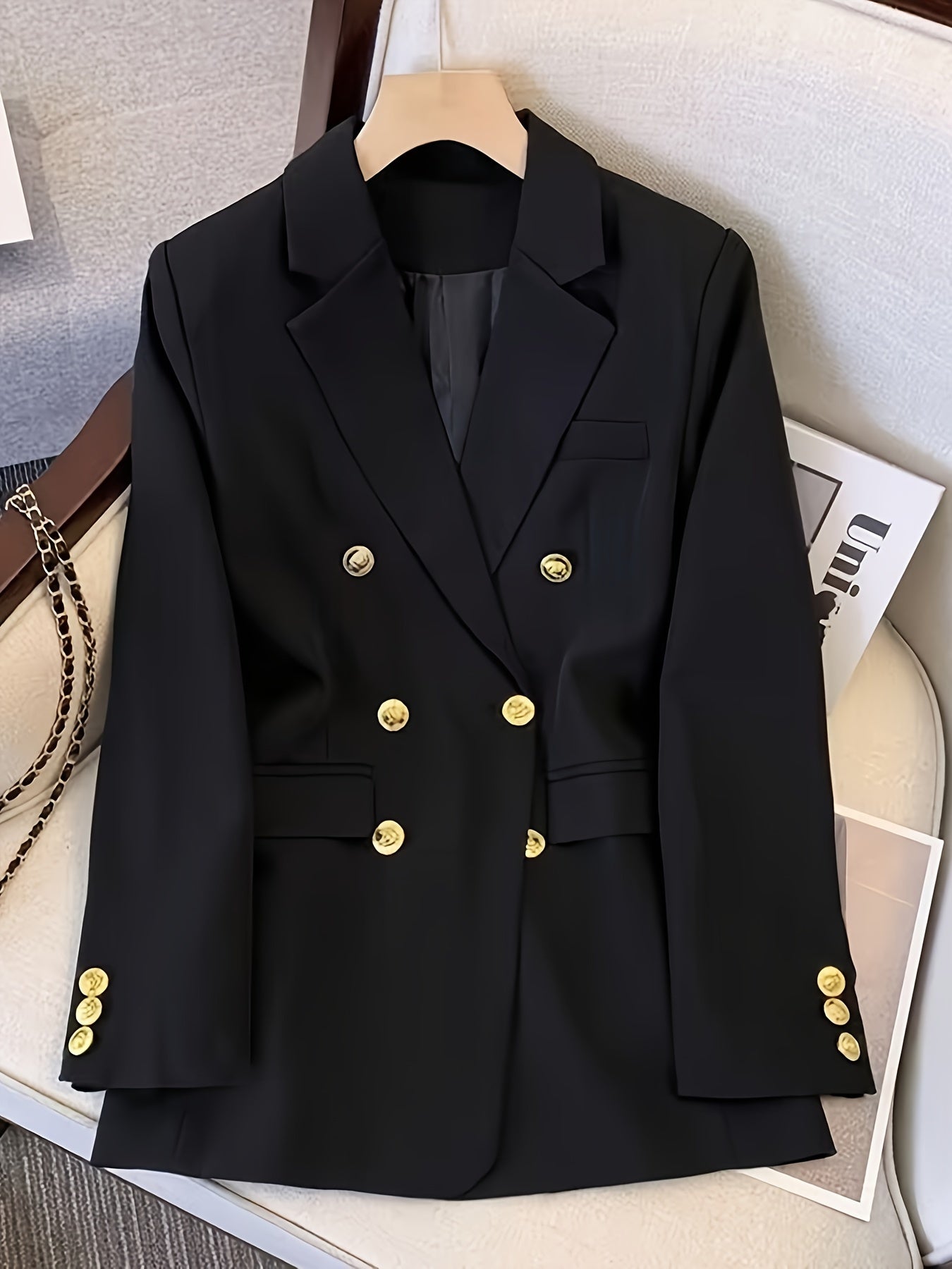 Blazer elegante e sottile da donna con bottoni dorati | Ideale per tutte le stagioni
