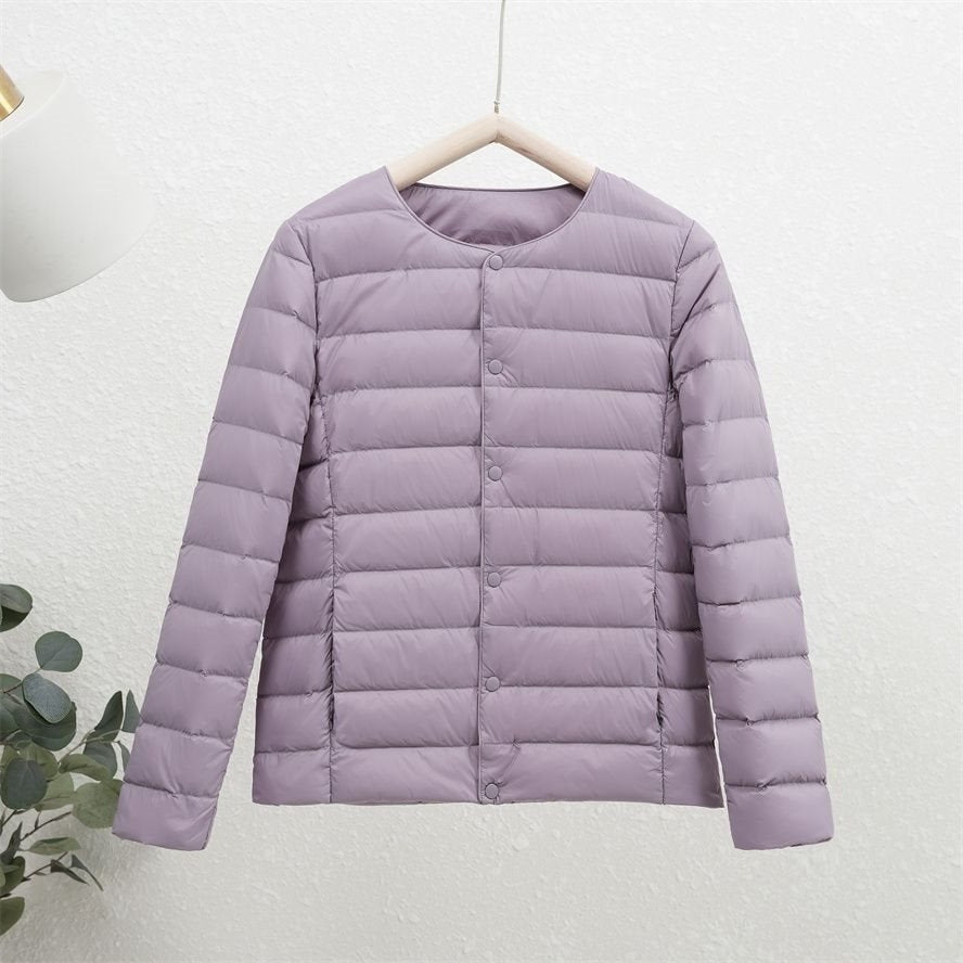 Let isolerende jakke til kvinder – Kort inderlag med rund halsudskæring