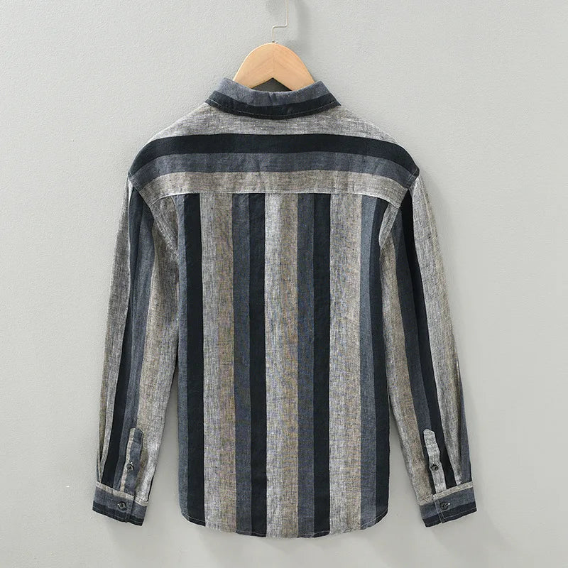 Camicia casual a righe urbane da uomo