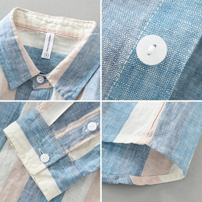 Camicia casual a righe urbane da uomo