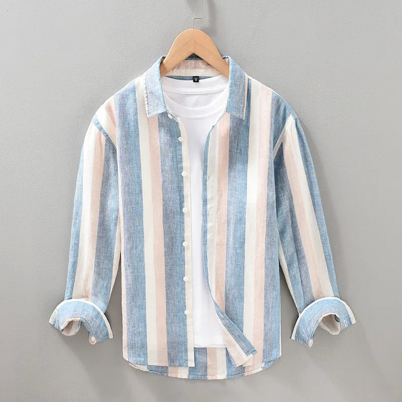 Camicia casual a righe urbane da uomo
