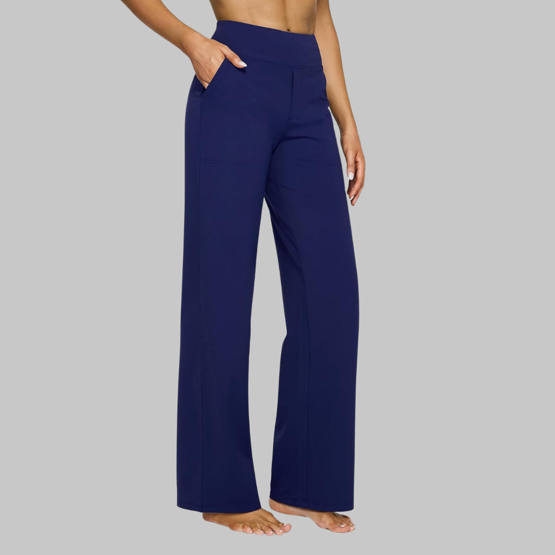 Pantaloni da yoga morbidi ed eleganti da donna - Abbigliamento sportivo a vita alta
