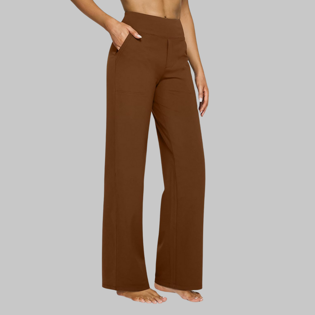 Pantaloni da yoga morbidi ed eleganti da donna - Abbigliamento sportivo a vita alta