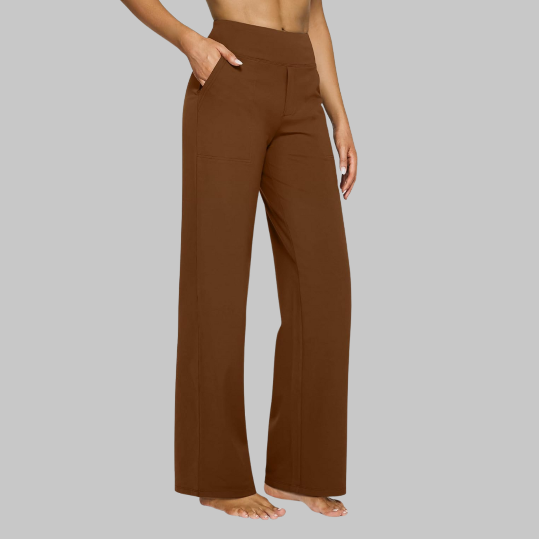 Pantaloni da yoga morbidi ed eleganti da donna - Abbigliamento sportivo a vita alta