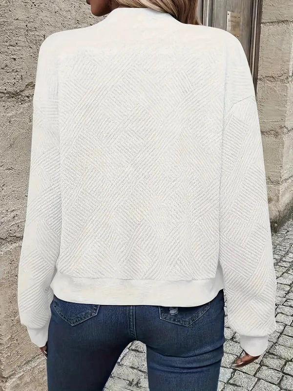 Elegante bomber da donna - Comoda giacca leggera con cerniera