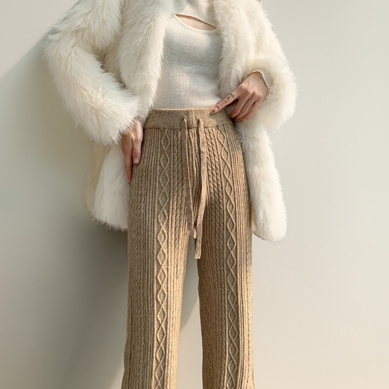 Pantaloni da jogging invernali da donna – Pantaloni comodi in pile a vestibilità rilassata