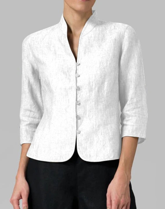Camicetta da donna con colletto alto - Elegante top di alta qualità