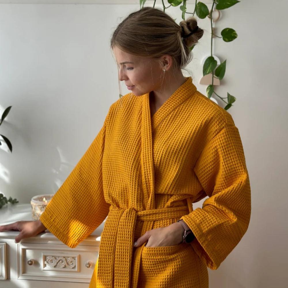 Accappatoio in cotone traspirante - Accappatoio comodo per spa o casa