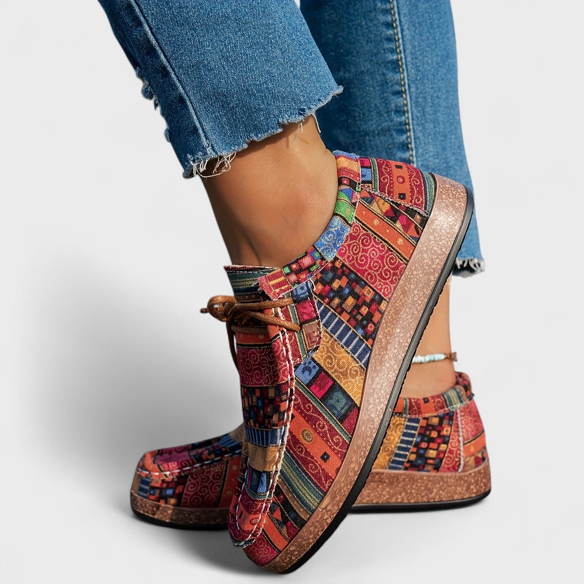 Sneakers leggere e colorate da donna - Scarpe comode con lacci