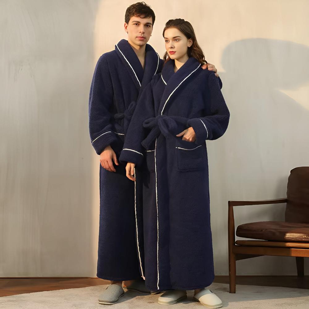 Accappatoio lungo unisex in pile
