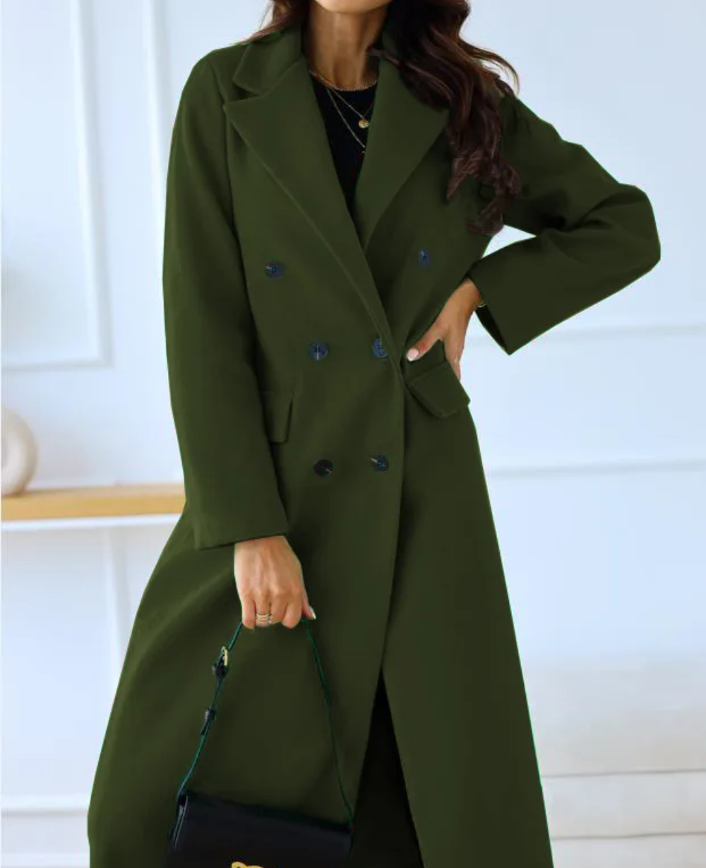 Trench lungo aderente da donna - Elegante e confortevole autunno inverno