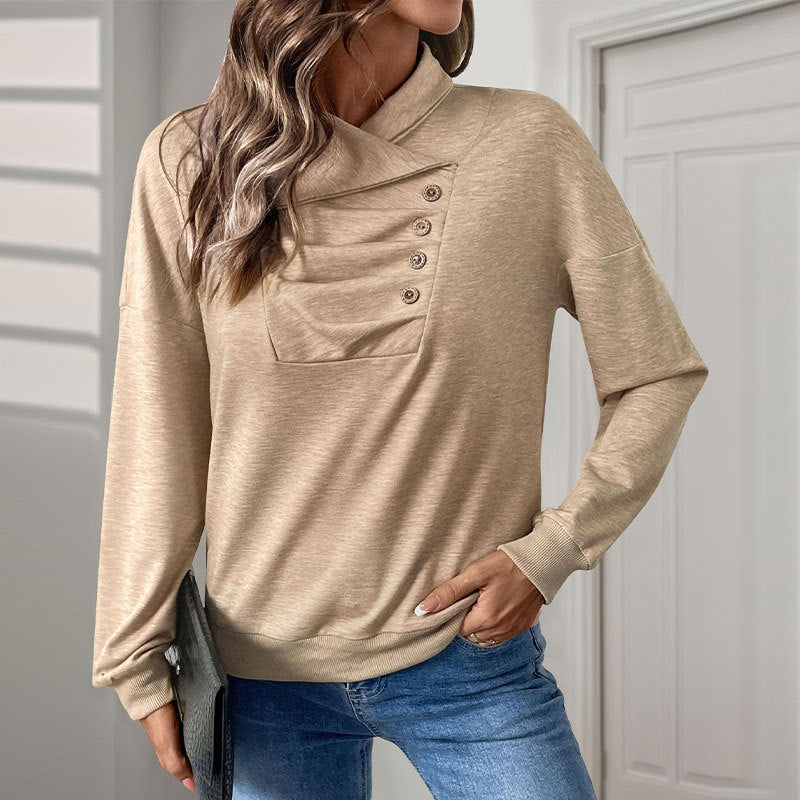 Maglione con bottoni e pieghe | Perfetto per l'autunno