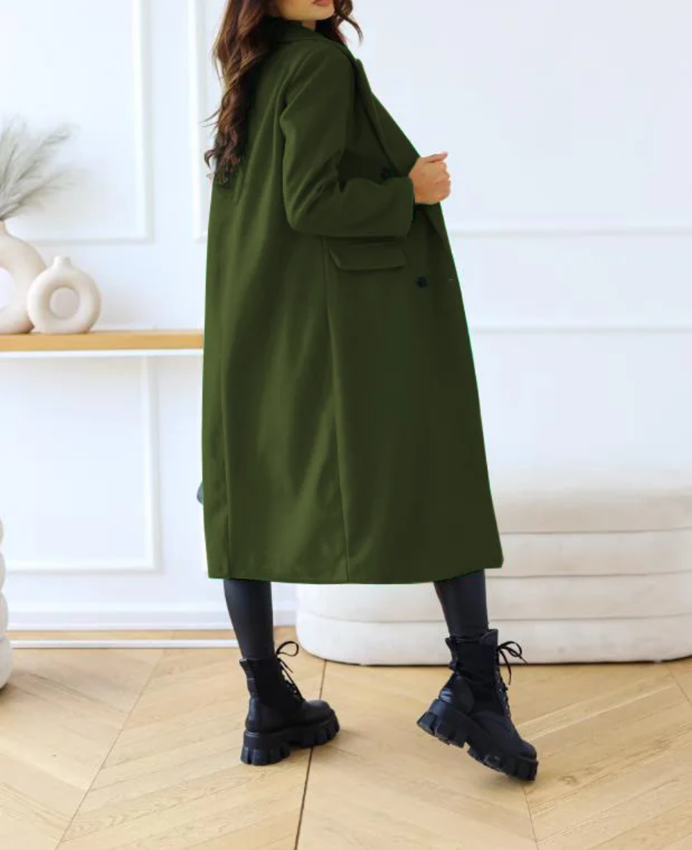 Trench lungo aderente da donna - Elegante e confortevole autunno inverno
