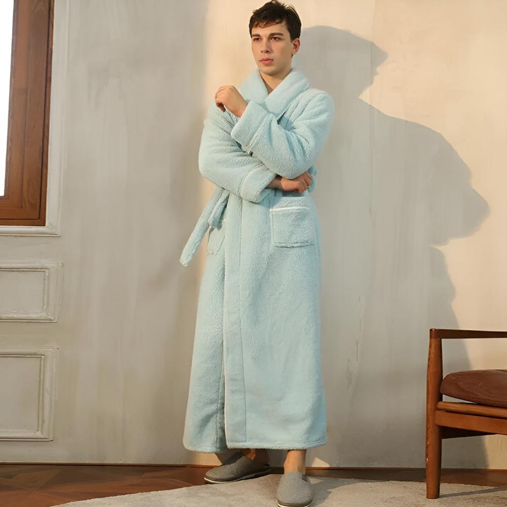 Accappatoio lungo unisex in pile