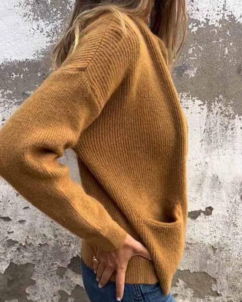 Cardigan da donna in morbido cotone lavorato a maglia - Stratificazione leggera