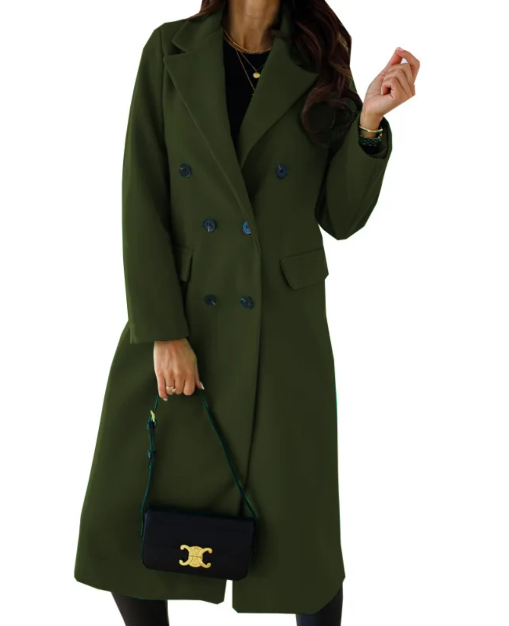 Trench lungo aderente da donna - Elegante e confortevole autunno inverno