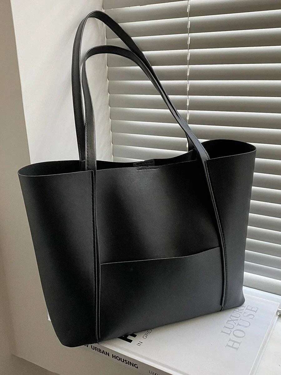 Borsa a tracolla in pelle resistente e spaziosa per donna - Borsa a tracolla chic