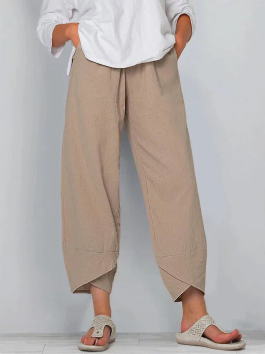 Pantaloni estivi cropped chic da donna – Pantaloni leggeri ed eleganti