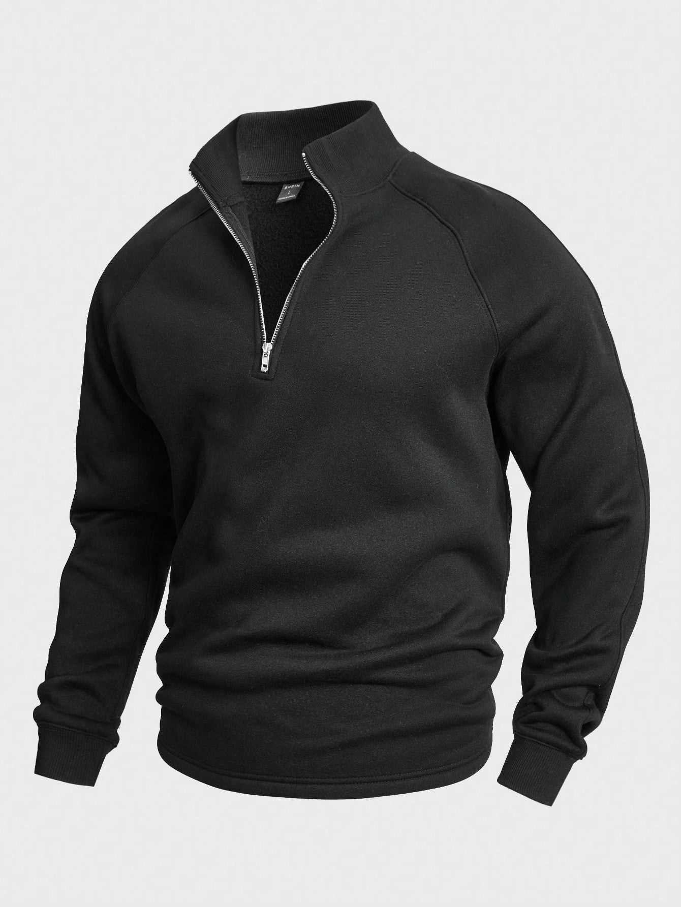 Maglione elegante con collo alto da uomo – Comodo maglione con mezza zip