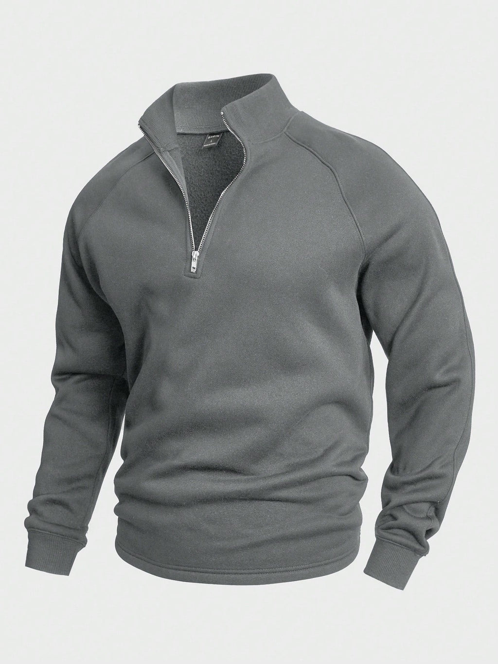 Maglione elegante con collo alto da uomo – Comodo maglione con mezza zip