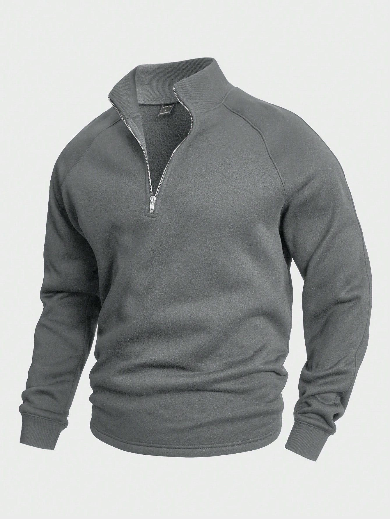 Maglione elegante con collo alto da uomo – Comodo maglione con mezza zip