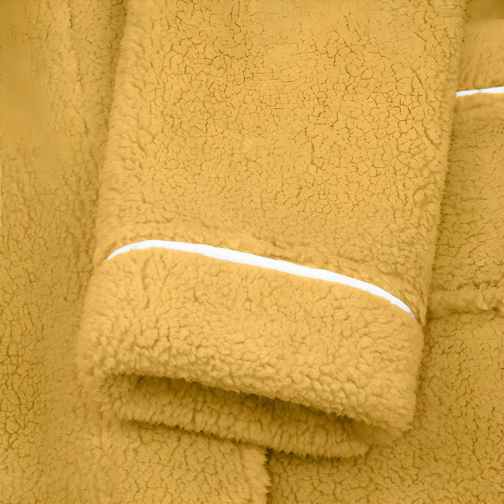Accappatoio unisex Sherpa Comfort - Vestaglia in morbido e caldo pile con cintura e tasche, comodo abbigliamento invernale per uomo e donna