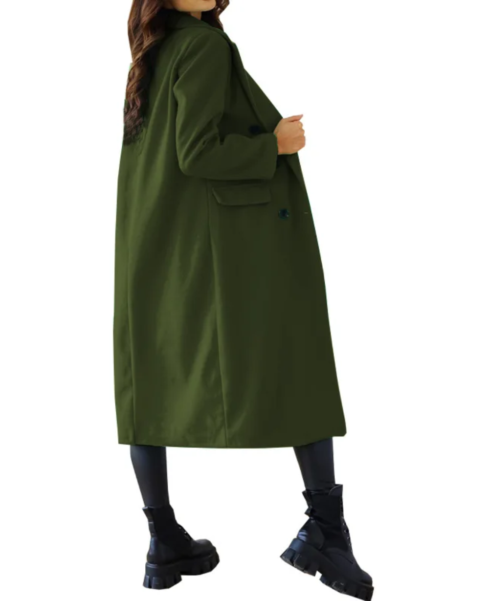 Trench lungo aderente da donna - Elegante e confortevole autunno inverno
