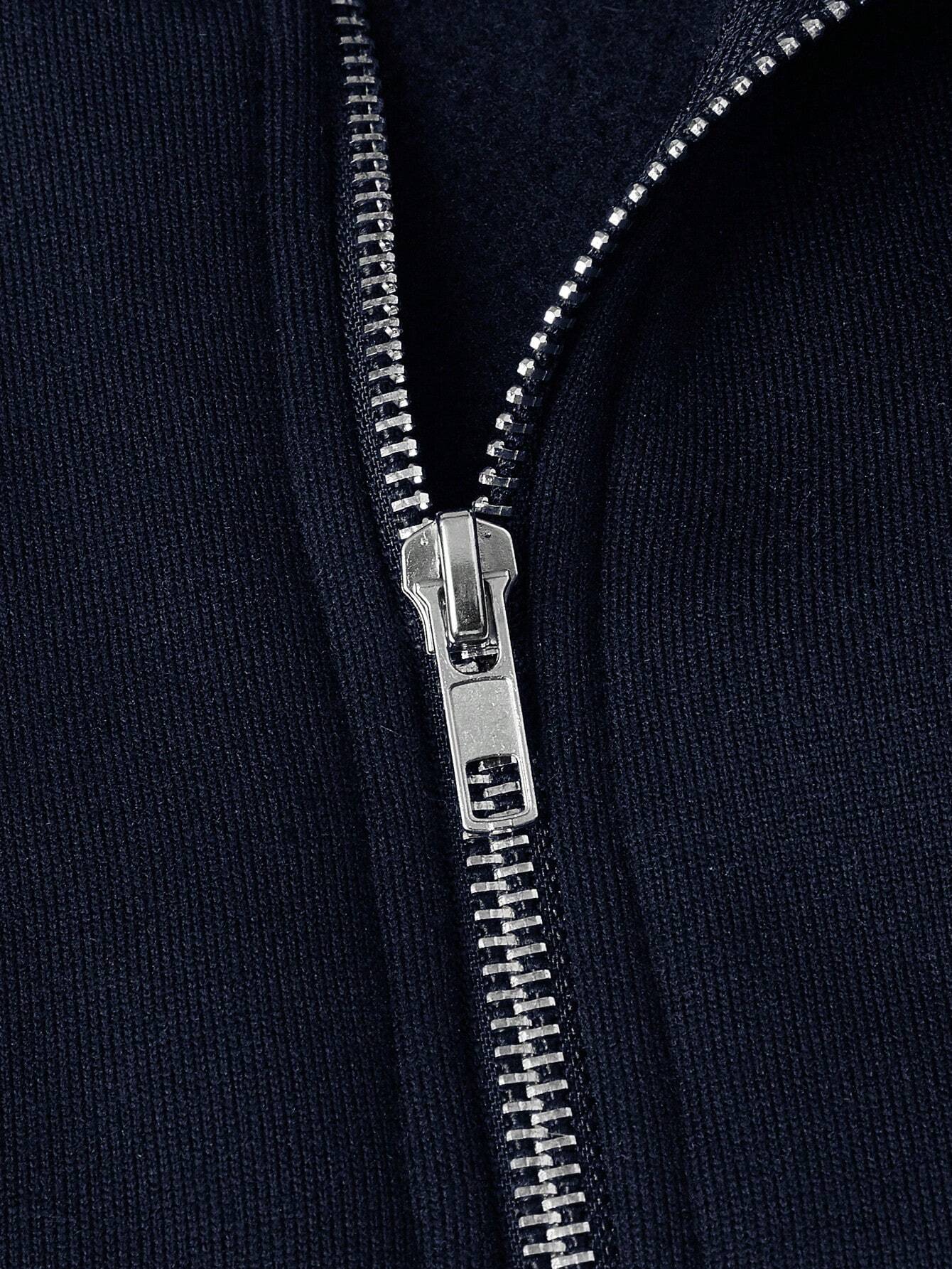 Maglione elegante con collo alto da uomo – Comodo maglione con mezza zip