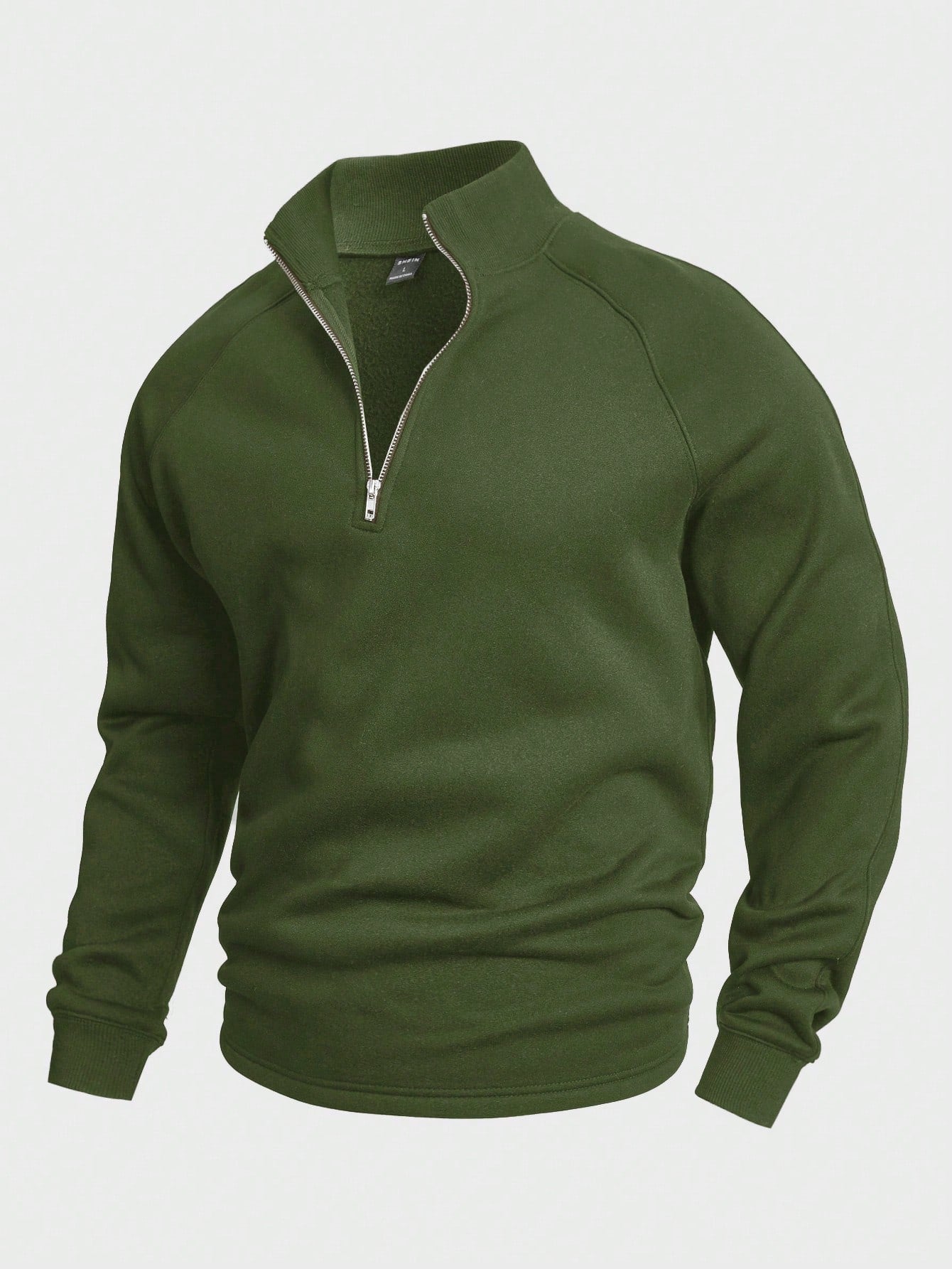 Maglione elegante con collo alto da uomo – Comodo maglione con mezza zip
