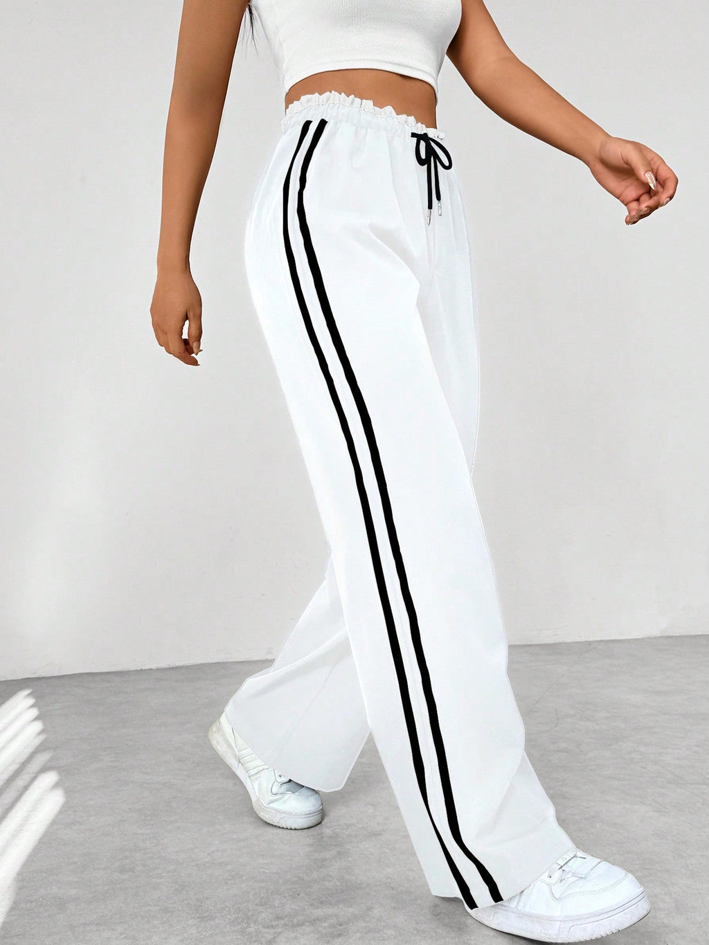 Pantaloni sportivi alla moda a gamba larga da donna