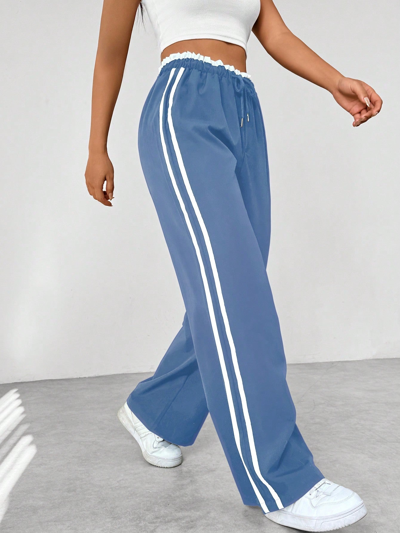 Pantaloni sportivi alla moda a gamba larga da donna