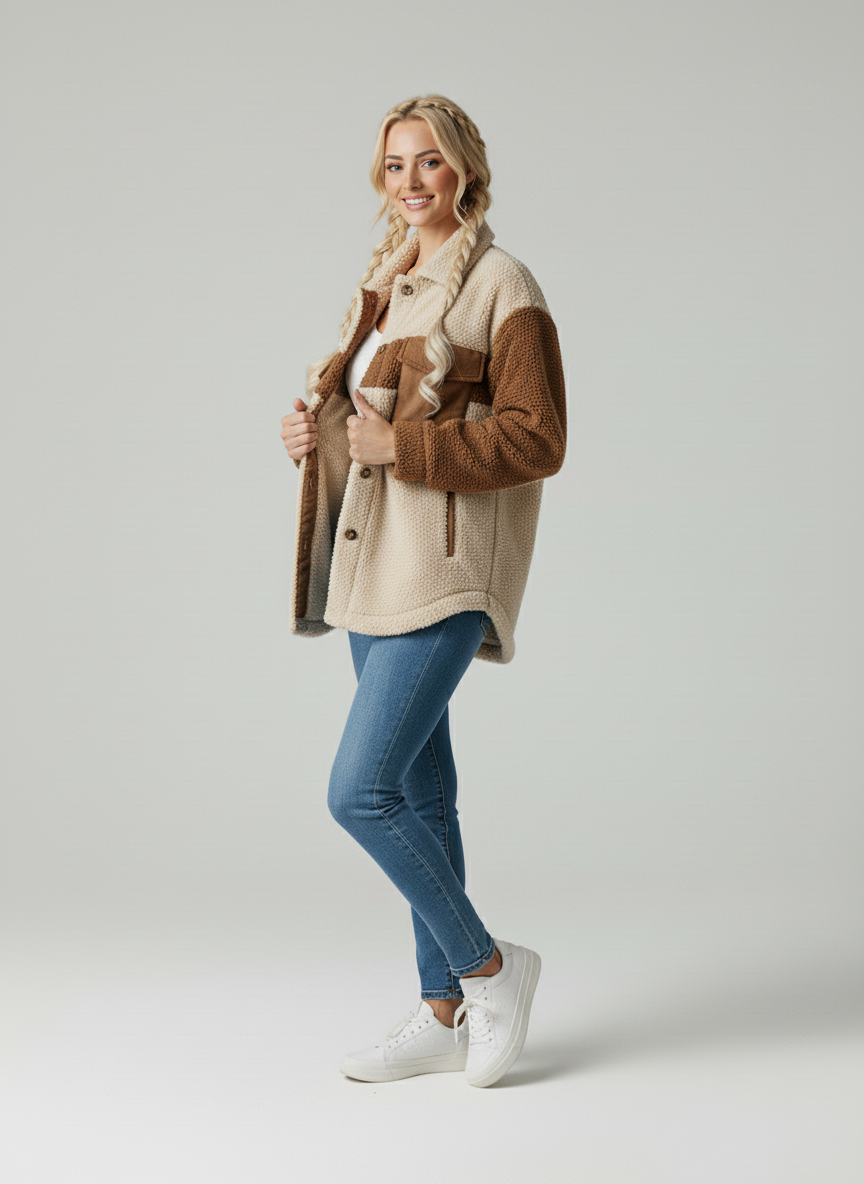 Giacca Sherpa contemporanea da donna - Collezione invernale