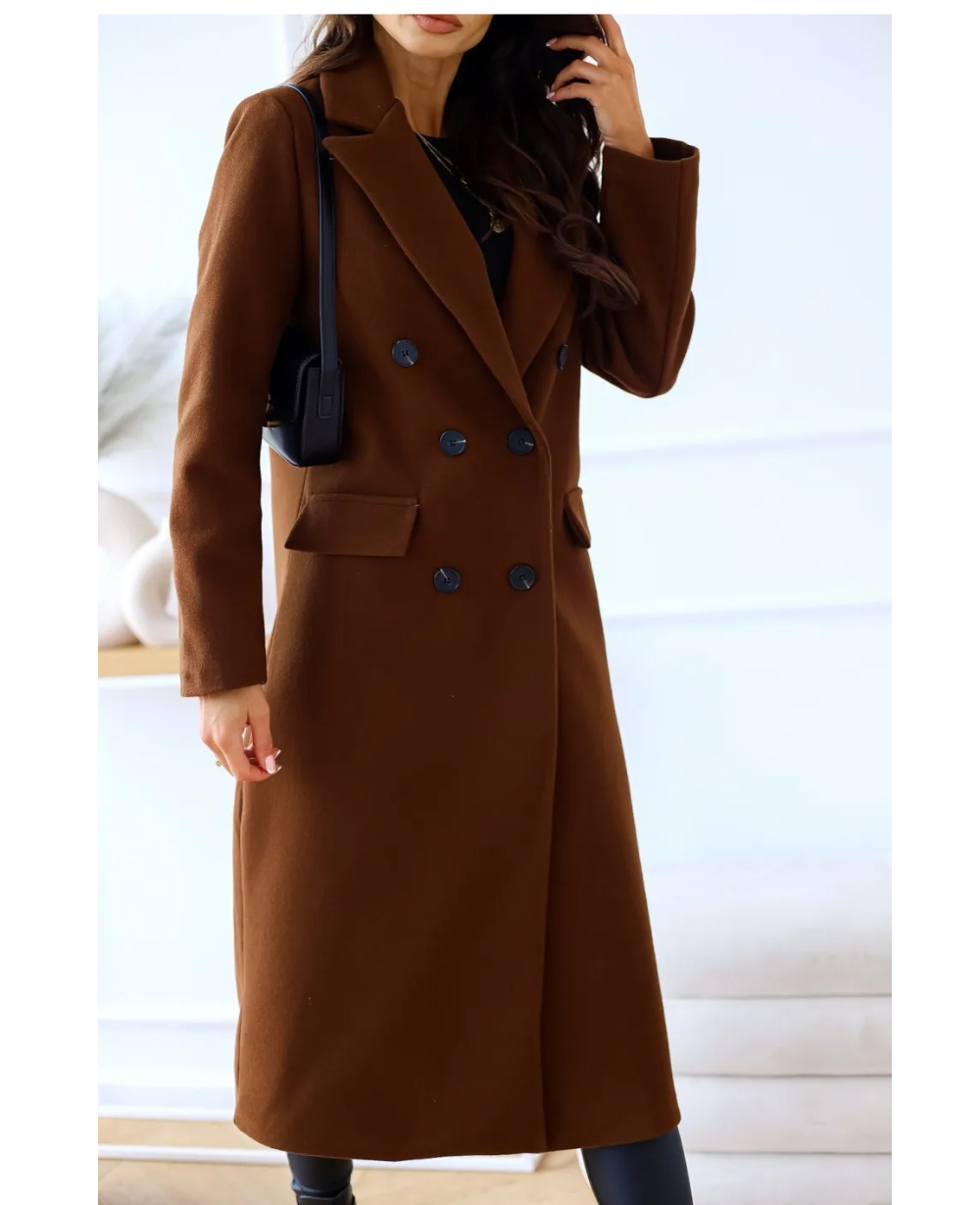Trench lungo aderente da donna - Elegante e confortevole autunno inverno