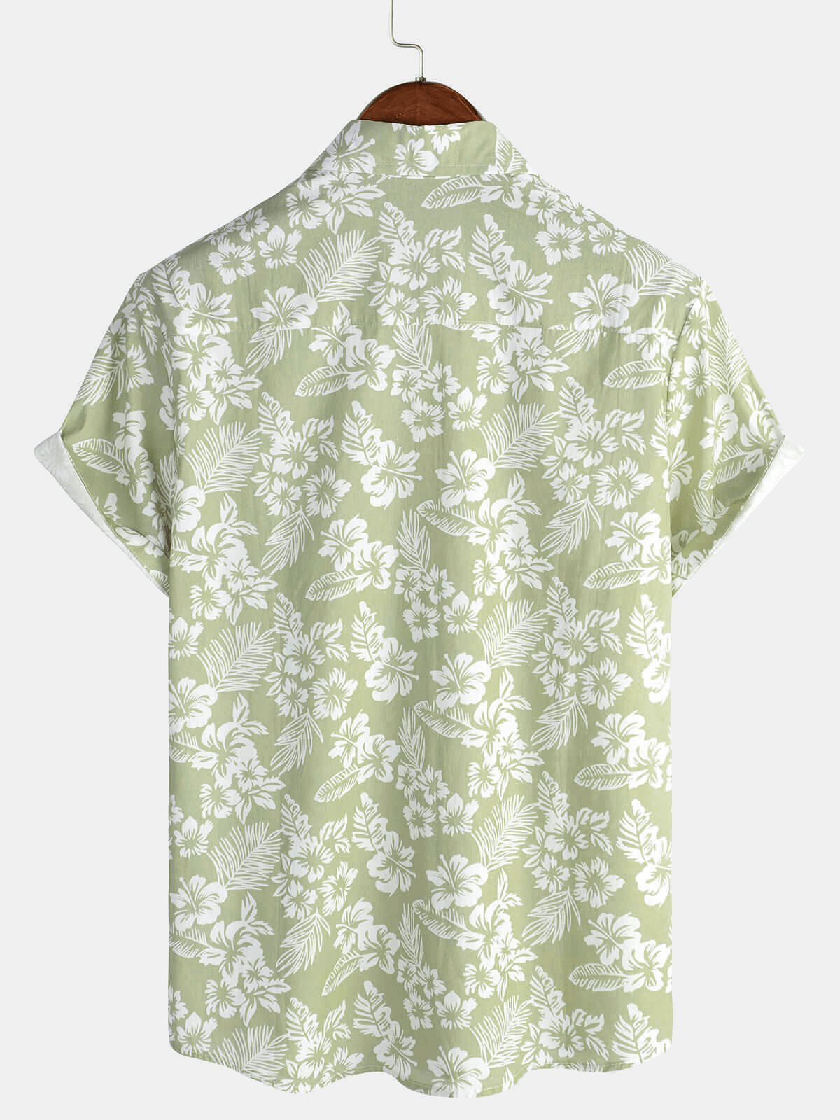 Camicia hawaiana da uomo con maniche corte e motivo floreale