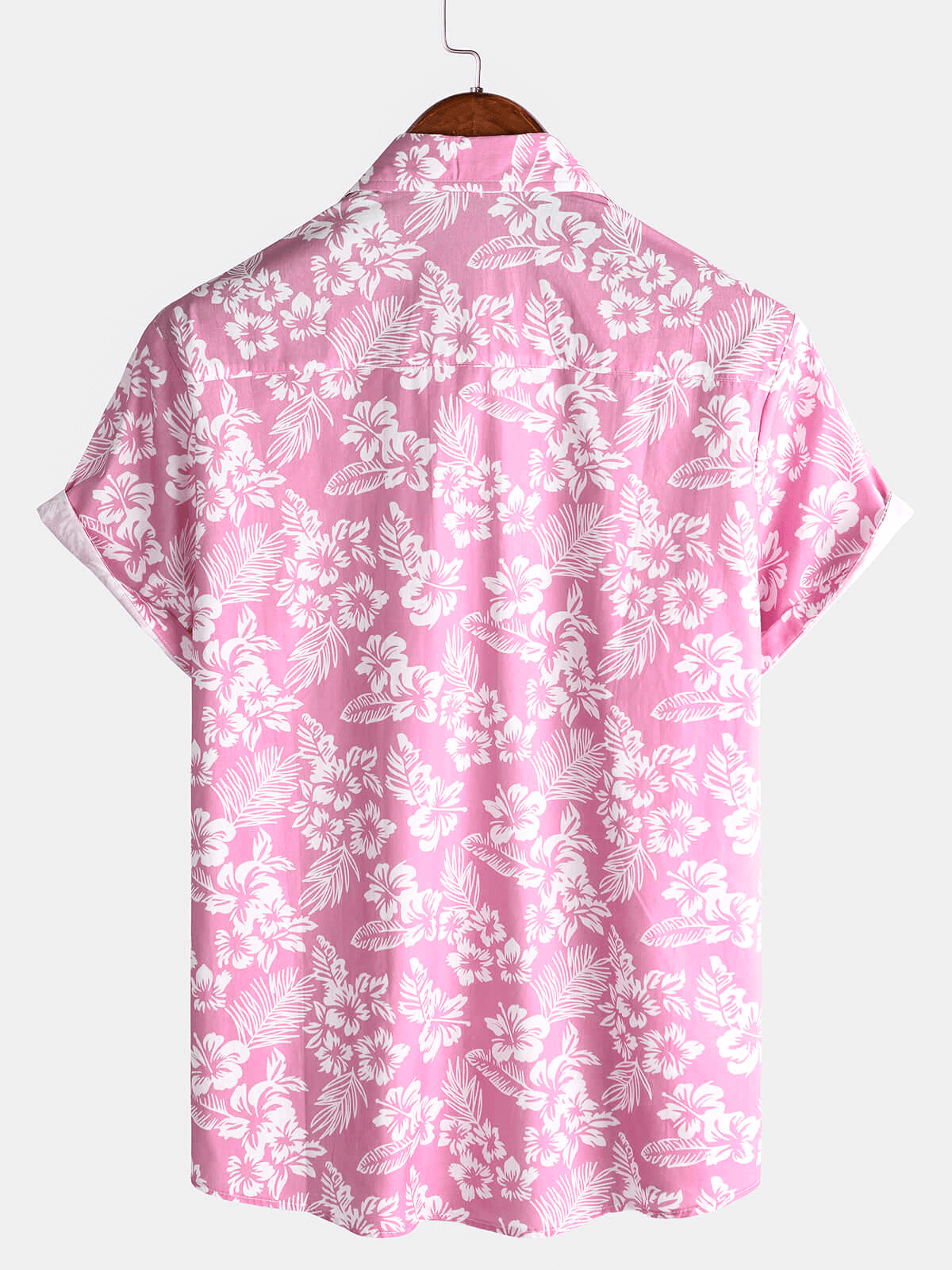 Camicia hawaiana da uomo con maniche corte e motivo floreale
