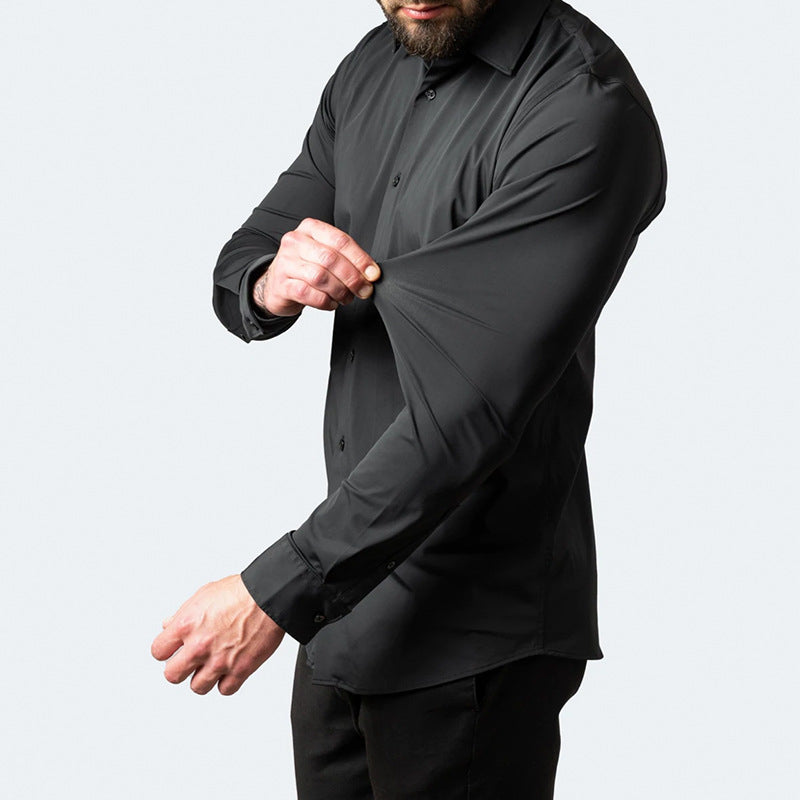 Camicia da uomo premium elasticizzata e antipiega