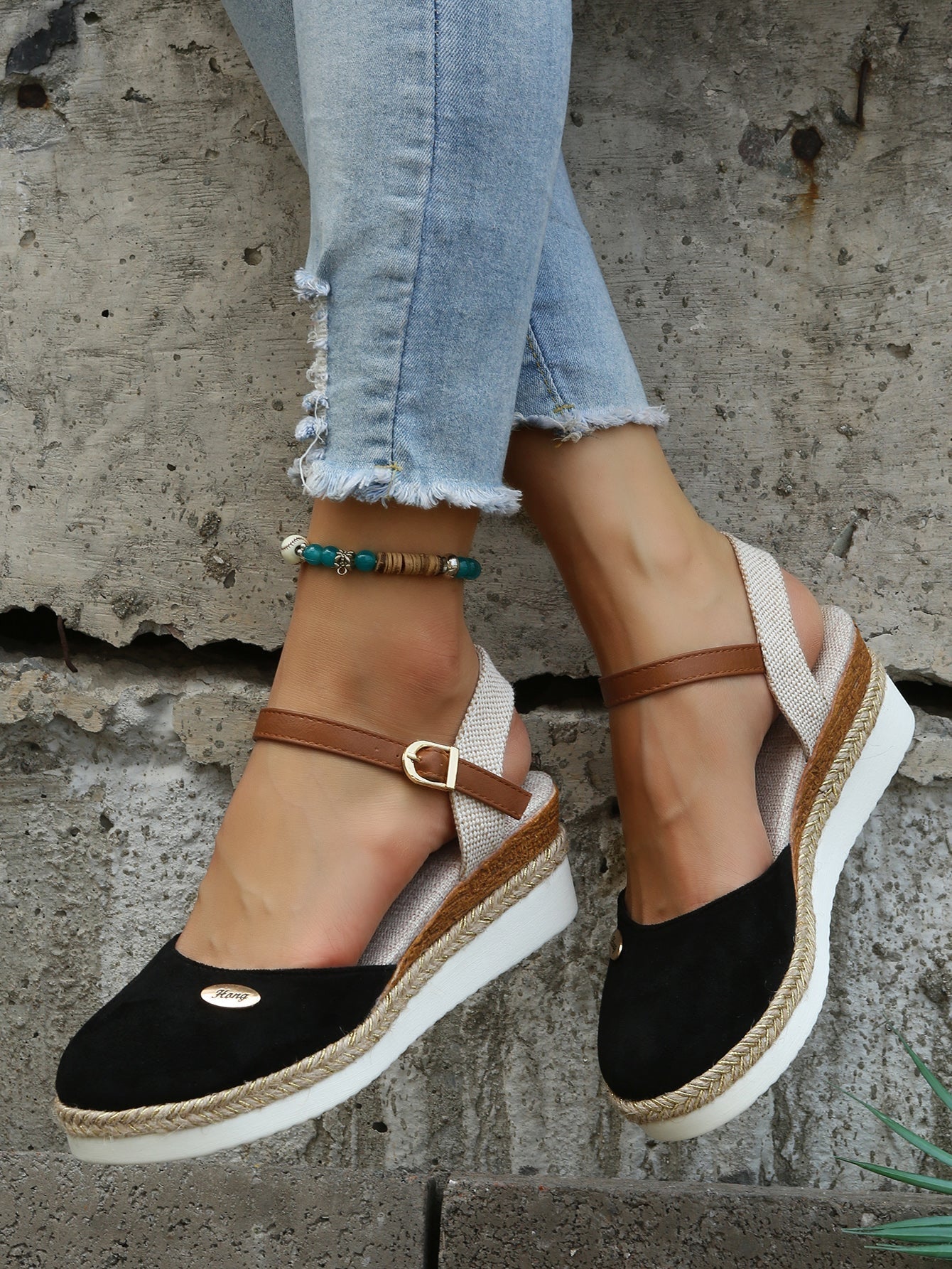 Sandali con zeppa da donna - Stile estivo casual