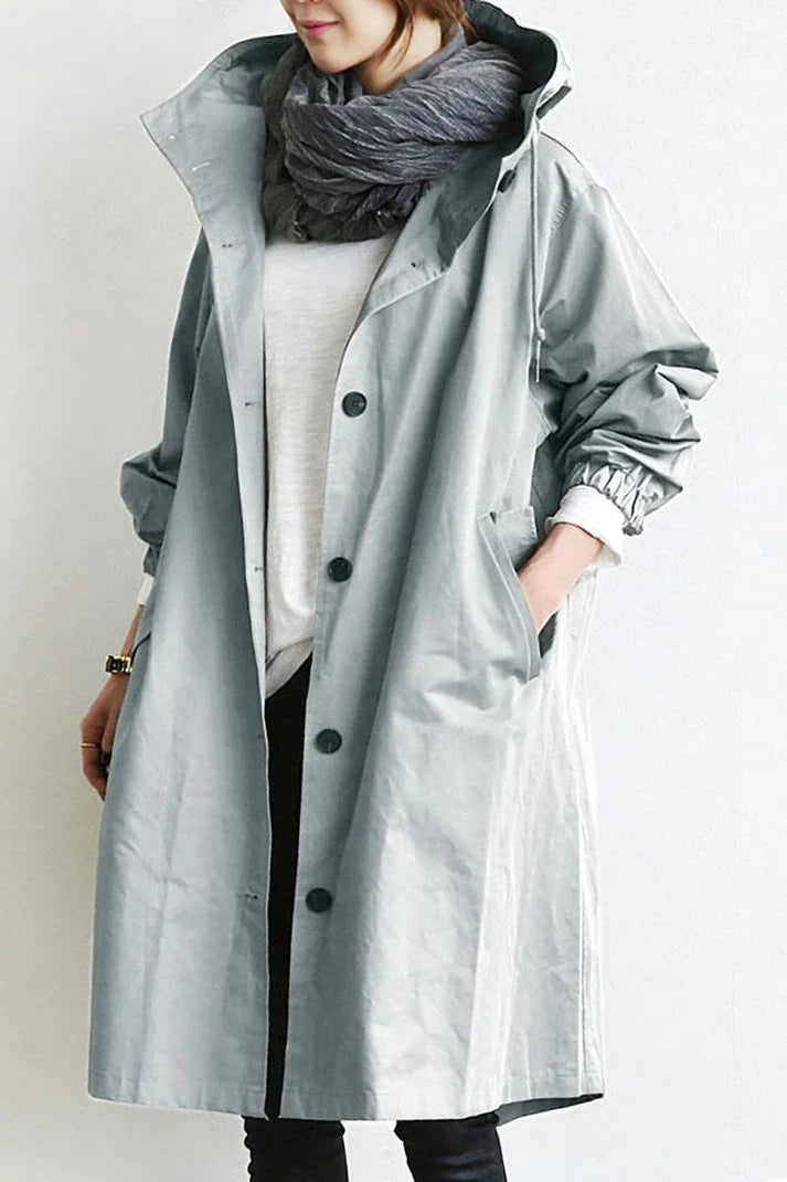 Trench Impermeabile con Cappuccio