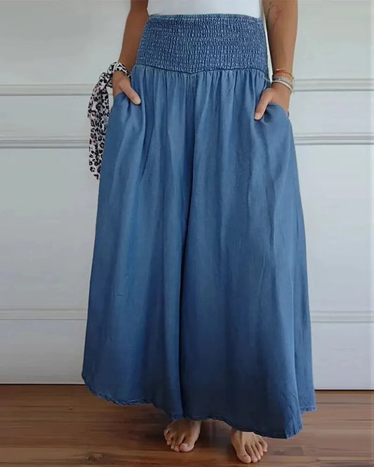 Culottes leggeri da donna, pantaloni larghi ed eleganti - Comodi