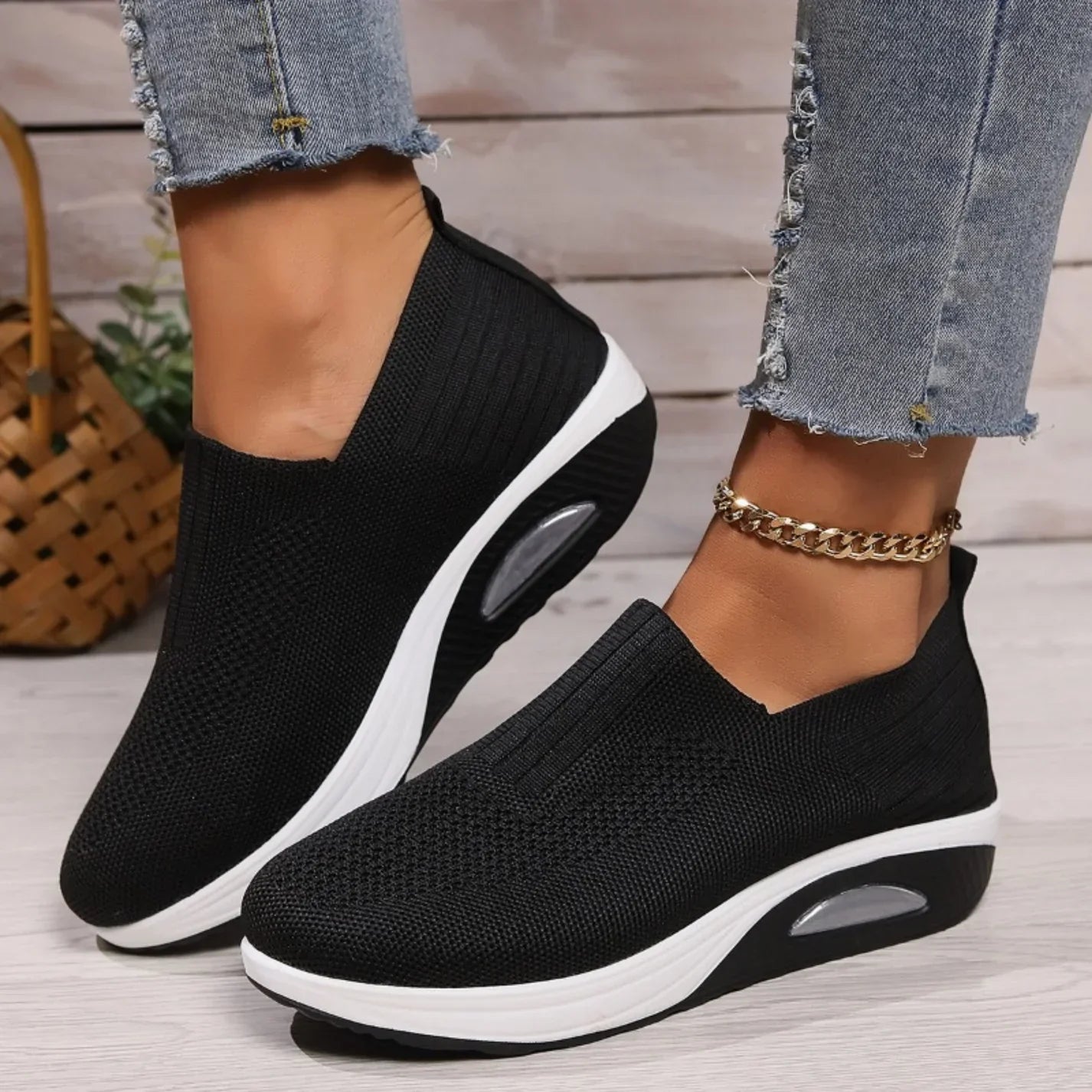 Donna comode e slip-on mesh traspirante ortopedico qualità per alleviare il dolore Sneakers - leggere e di supporto per le camminate quotidiane.